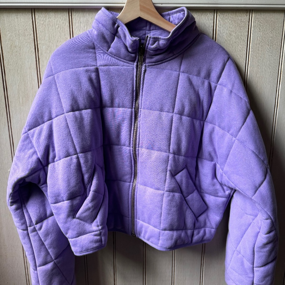 Blue Blush - Quilted Jacket - Lavender Purple